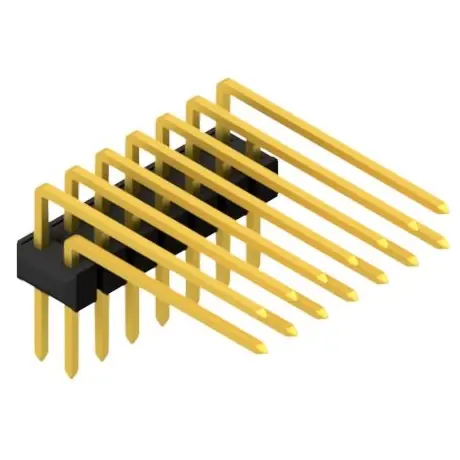 Top-Seller Stiftleiste, 14-polig, RM 2.54 mm, abgewinkelt, schwarz, 10056412