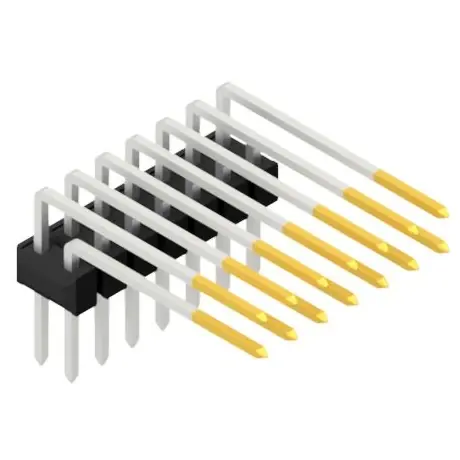 Gratis Versand Stiftleiste, 14-polig, RM 2.54 mm, abgewinkelt, schwarz, SL415214S