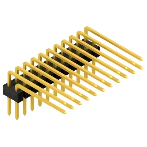 Stiftleiste, 22-polig, RM 2.54 mm, abgewinkelt, schwarz, SL415222G Super-Preis