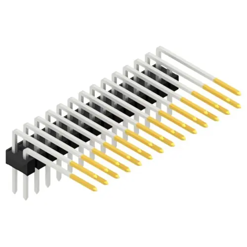 Sonderaktion Stiftleiste, 28-polig, RM 2.54 mm, abgewinkelt, schwarz, SL415228S