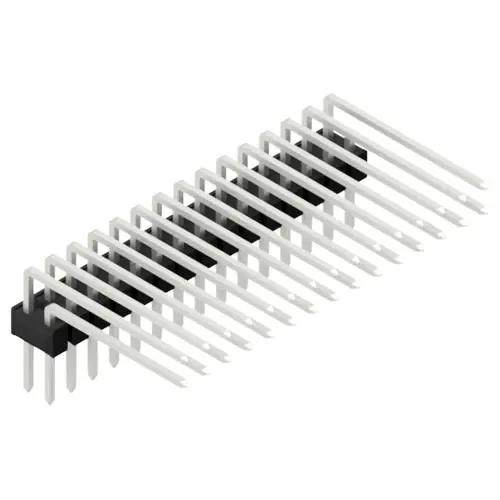 Stiftleiste, 30-polig, RM 2.54 mm, abgewinkelt, schwarz, 10056423 Top-Seller