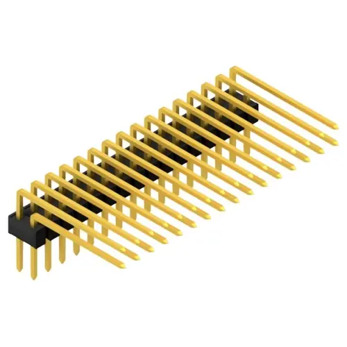 Expressversand Stiftleiste, 32-polig, RM 2.54 mm, abgewinkelt, schwarz, 10056424