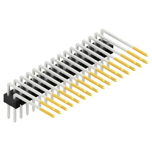 Stiftleiste, 32-polig, RM 2.54 mm, abgewinkelt, schwarz, SL415232S Begrenztes Angebot