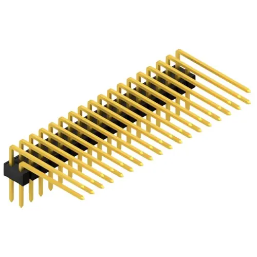 Neu Stiftleiste, 36-polig, RM 2.54 mm, abgewinkelt, schwarz, 10056426