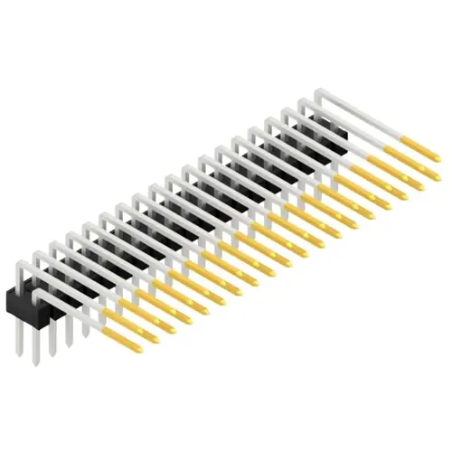 Abverkauf Stiftleiste, 38-polig, RM 2.54 mm, abgewinkelt, schwarz, SL415238S