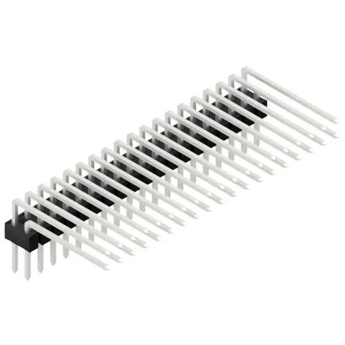 Stiftleiste, 38-polig, RM 2.54 mm, abgewinkelt, schwarz, SL415238Z Preiswert