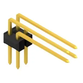 Neue Ware Stiftleiste, 4-polig, RM 2.54 mm, abgewinkelt, schwarz, SL41524G