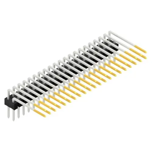 Bestpreis Stiftleiste, 42-polig, RM 2.54 mm, abgewinkelt, schwarz, SL415242S