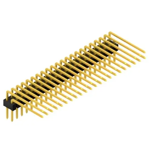 Stiftleiste, 44-polig, RM 2.54 mm, abgewinkelt, schwarz, SL415244G Kostenloser Versand