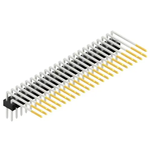 Markenware Stiftleiste, 46-polig, RM 2.54 mm, abgewinkelt, schwarz, SL415246S