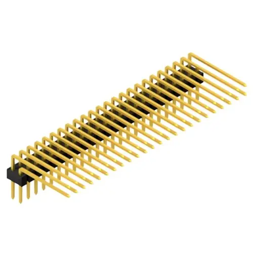 Stiftleiste, 48-polig, RM 2.54 mm, abgewinkelt, schwarz, SL415248G Neu