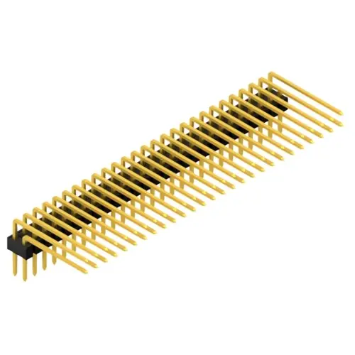 Echt Stiftleiste, 54-polig, RM 2.54 mm, abgewinkelt, schwarz, SL415254G