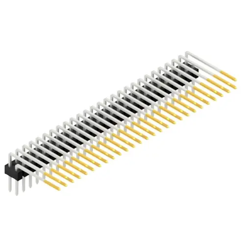 Neu Im Sortiment Stiftleiste, 54-polig, RM 2.54 mm, abgewinkelt, schwarz, SL415254S