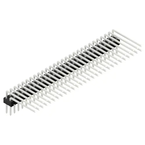 Bestpreis Stiftleiste, 56-polig, RM 2.54 mm, abgewinkelt, schwarz, SL415256Z