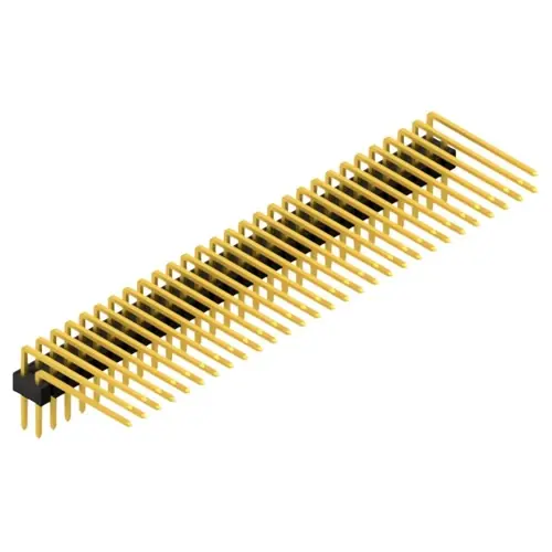 Stiftleiste, 58-polig, RM 2.54 mm, abgewinkelt, schwarz, SL415258G Neuheit