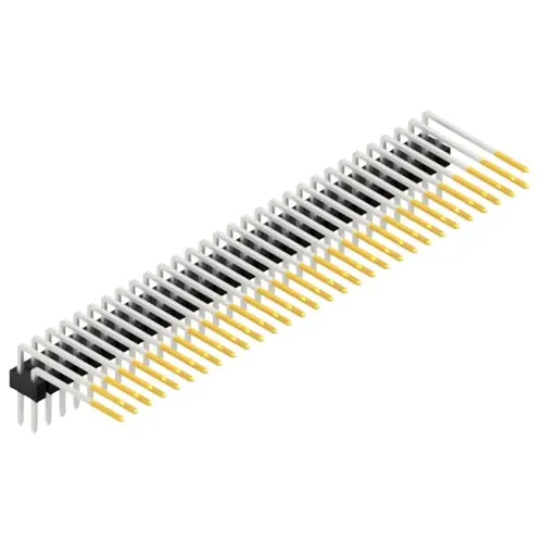 Solange Der Vorrat Reicht Stiftleiste, 60-polig, RM 2.54 mm, abgewinkelt, schwarz, SL415260S