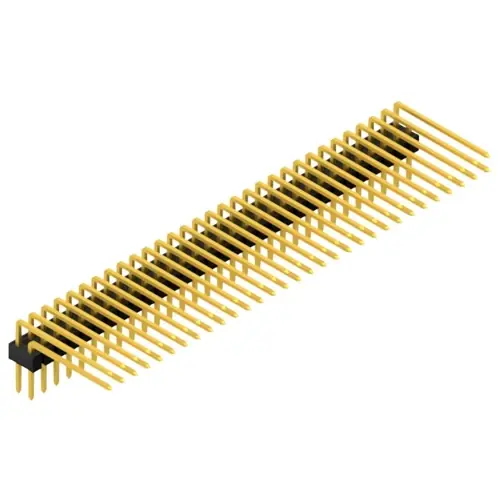 Aktuell Stiftleiste, 62-polig, RM 2.54 mm, abgewinkelt, schwarz, SL415262G