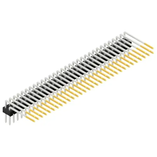 Sonderangebot Stiftleiste, 62-polig, RM 2.54 mm, abgewinkelt, schwarz, SL415262S