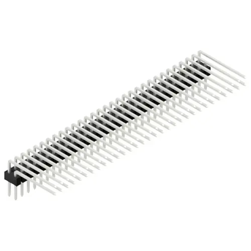 Stiftleiste, 62-polig, RM 2.54 mm, abgewinkelt, schwarz, SL415262Z Letzte Chance