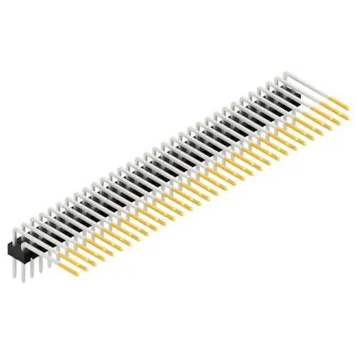 Stiftleiste, 64-polig, RM 2.54 mm, abgewinkelt, schwarz, SL415264S Letzte Chance