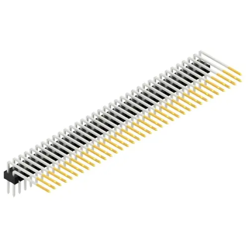 Stiftleiste, 70-polig, RM 2.54 mm, abgewinkelt, schwarz, SL415270S Neue Ware