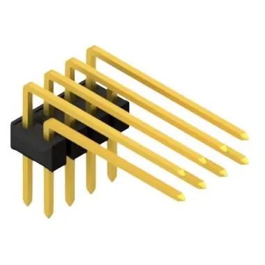 Stiftleiste, 8-polig, RM 2.54 mm, abgewinkelt, schwarz, 10056406 Aktuell