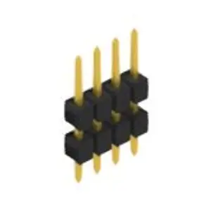 Kostenfreie Lieferung Stiftleiste, 4-polig, RM 2.54 mm, gerade, schwarz, 10056442