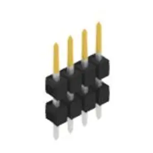 Markenware Stiftleiste, 4-polig, RM 2.54 mm, gerade, schwarz, SL50714S