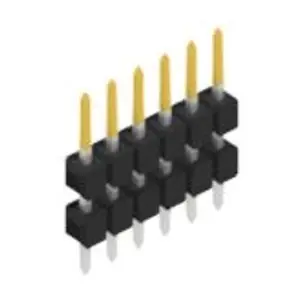 Stiftleiste, 6-polig, RM 2.54 mm, gerade, schwarz, 10164965 Geprüft
