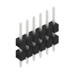 Preiswert Stiftleiste, 6-polig, RM 2.54 mm, gerade, schwarz, 10056447