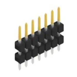 Abverkauf Stiftleiste, 7-polig, RM 2.54 mm, gerade, schwarz, SL50717S