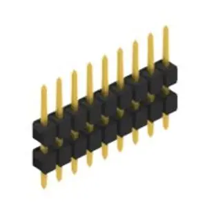 Schnäppchen Stiftleiste, 9-polig, RM 2.54 mm, gerade, schwarz, 10056452