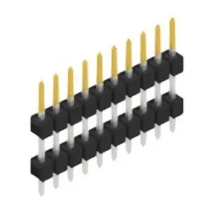Stiftleiste, 10-polig, RM 2.54 mm, gerade, schwarz, 10056506 Must-Have