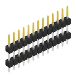 Neue Ware Stiftleiste, 13-polig, RM 2.54 mm, gerade, schwarz, SL509713S