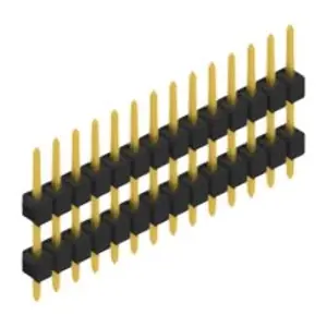 Rabatt Stiftleiste, 14-polig, RM 2.54 mm, gerade, schwarz, 10056514