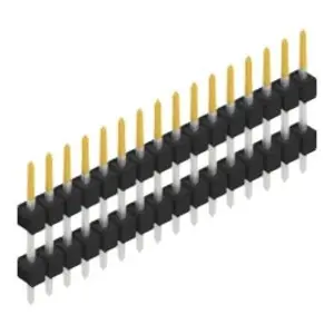 Schneller Versand Stiftleiste, 16-polig, RM 2.54 mm, gerade, schwarz, 10056519