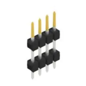 Bestseller Stiftleiste, 4-polig, RM 2.54 mm, gerade, schwarz, 10056492