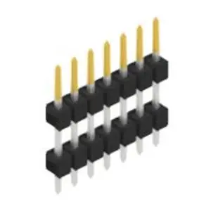 Stiftleiste, 7-polig, RM 2.54 mm, gerade, schwarz, SL50977S Highlight