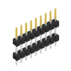 Preisknaller Stiftleiste, 9-polig, RM 2.54 mm, gerade, schwarz, 10056503