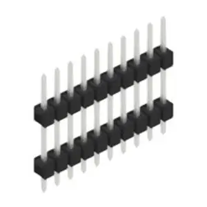 Billig Stiftleiste, 10-polig, RM 2.54 mm, gerade, schwarz, 10056565