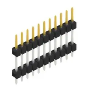 Stiftleiste, 11-polig, RM 2.54 mm, gerade, schwarz, SL512111S Preis Gesenkt
