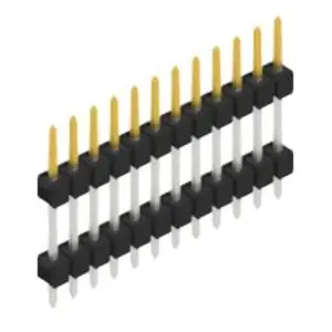 Begrenztes Angebot Stiftleiste, 12-polig, RM 2.54 mm, gerade, schwarz, 10056568