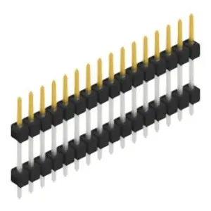 Schneller Versand Stiftleiste, 16-polig, RM 2.54 mm, gerade, schwarz, 10079036