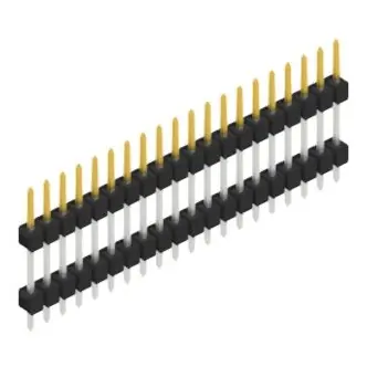 Stiftleiste, 20-polig, RM 2.54 mm, gerade, schwarz, 10056580 Ausverkauf