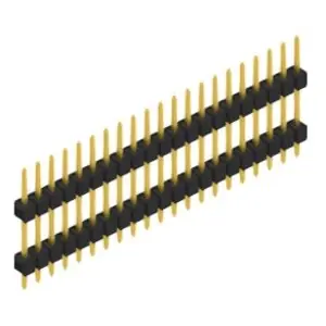 Zertifiziert Stiftleiste, 21-polig, RM 2.54 mm, gerade, schwarz, SL512121G