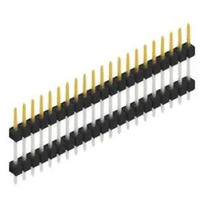 Stiftleiste, 21-polig, RM 2.54 mm, gerade, schwarz, SL512121S Kostenloser Rückversand