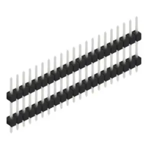 Wochenendangebot Stiftleiste, 21-polig, RM 2.54 mm, gerade, schwarz, SL512121Z