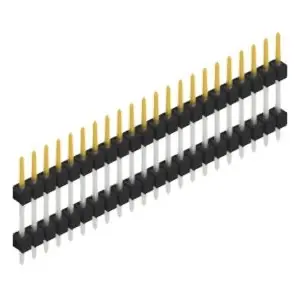 Preisreduziert Stiftleiste, 22-polig, RM 2.54 mm, gerade, schwarz, SL512122S