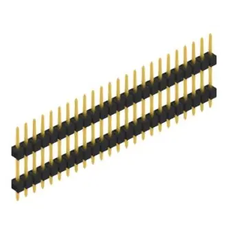 Stiftleiste, 24-polig, RM 2.54 mm, gerade, schwarz, 10056583 Markenware