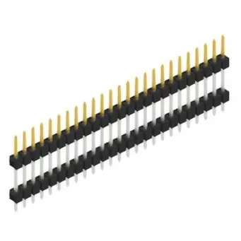 Garantierte Lieferung Stiftleiste, 25-polig, RM 2.54 mm, gerade, schwarz, SL512125S